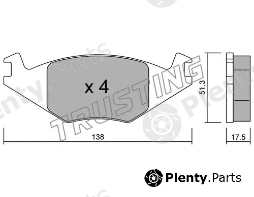 Trusting 049.0 — Brake Pad Set, disc brake