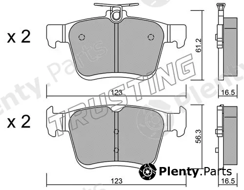 Trusting 967.0 — Brake Pad Set, disc brake