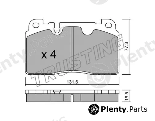 Trusting 995.0 — Brake Pad Set, disc brake