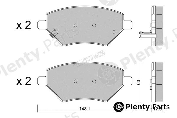 Trusting 1286.0 — Brake Pad Set, disc brake