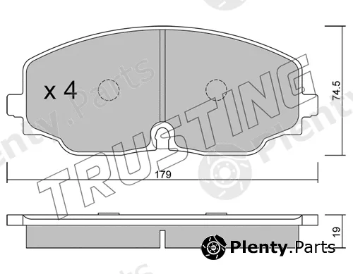 Trusting 1171.0 — Brake Pad Set, disc brake