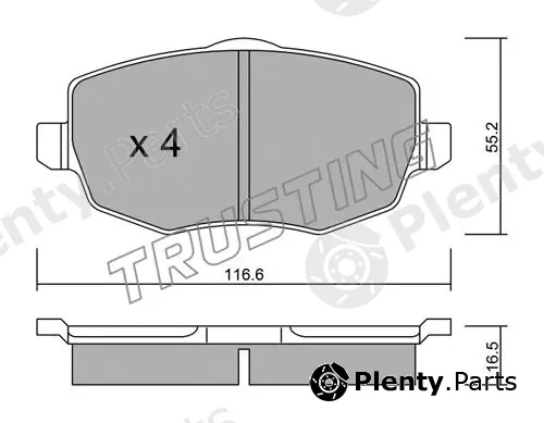 Trusting 544.0 — Brake Pad Set, disc brake