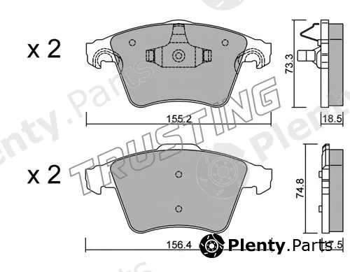 Trusting 568.4 — Brake Pad Set, disc brake