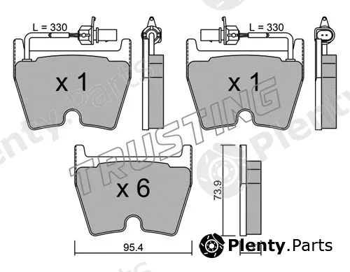 Trusting 1067.0 — Brake Pad Set, disc brake