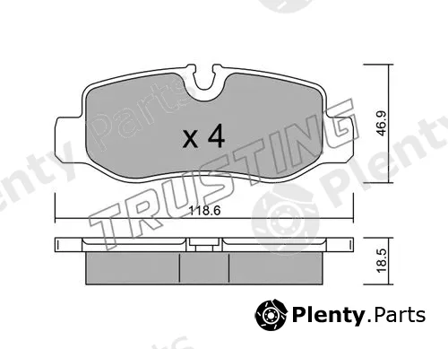 Trusting 1047.0 — Brake Pad Set, disc brake