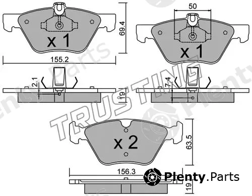 Trusting 261.1 — Brake Pad Set, disc brake
