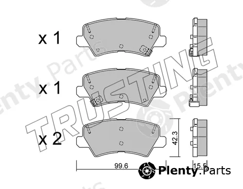 Trusting 1166.0 — Brake Pad Set, disc brake