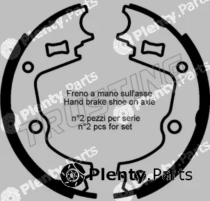 Trusting 253.662 — Brake Shoe Set, parking brake