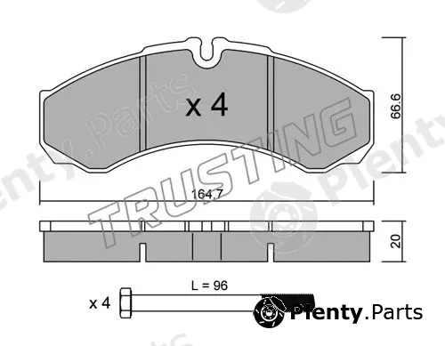 Trusting 221.0 — Brake Pad Set, disc brake