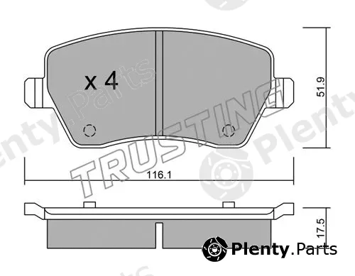 Trusting 501.0 — Brake Pad Set, disc brake