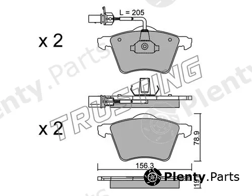 Trusting 566.1 — Brake Pad Set, disc brake