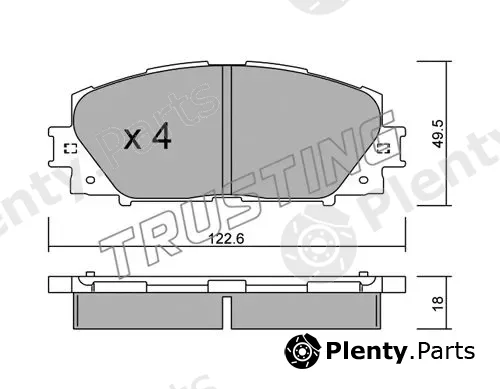 Trusting 761.0 — Brake Pad Set, disc brake