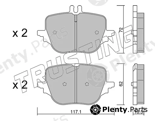 Trusting 1313.0 — Brake Pad Set, disc brake
