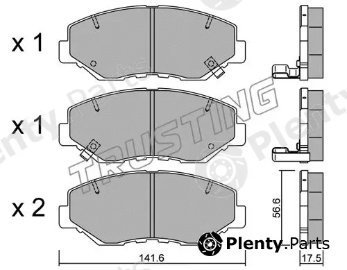 Trusting 622.0 — Brake Pad Set, disc brake