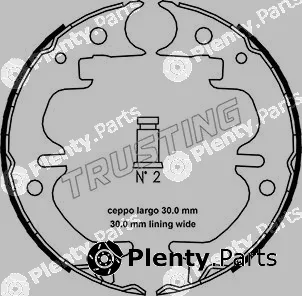 Trusting 115.316 — Brake Shoe Set, parking brake