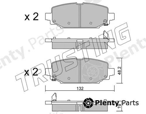 Trusting 1210.0 — Brake Pad Set, disc brake