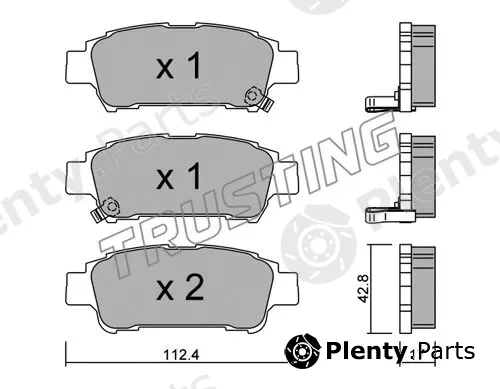 Trusting 443.0 — Brake Pad Set, disc brake