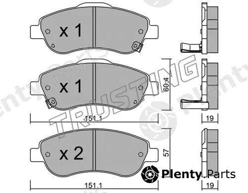 Trusting 805.0 — Brake Pad Set, disc brake