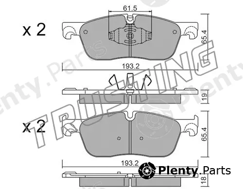 Trusting 1123.0 — Brake Pad Set, disc brake