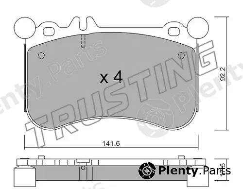 Trusting 1133.0 — Brake Pad Set, disc brake