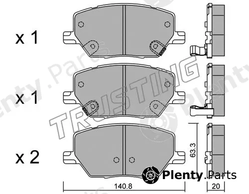 Trusting 1017.0 — Brake Pad Set, disc brake