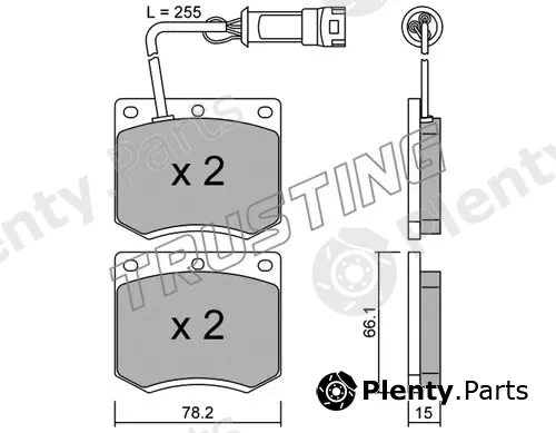Trusting 025.1 — Brake Pad Set, disc brake