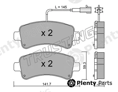 Trusting 1057.0 — Brake Pad Set, disc brake