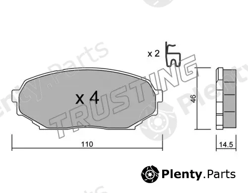 Trusting 397.0 — Brake Pad Set, disc brake