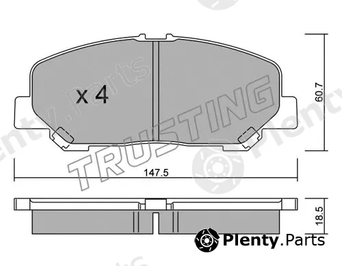 Trusting 922.0 — Brake Pad Set, disc brake
