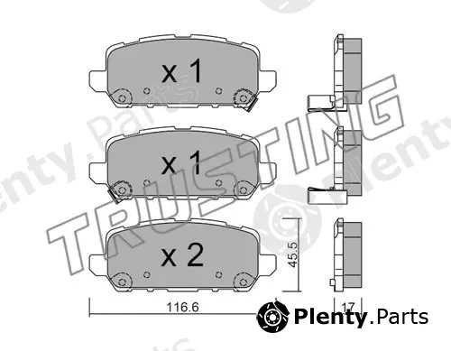 Trusting 1084.0 — Brake Pad Set, disc brake
