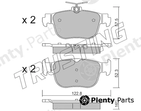 Trusting 1281.0 — Brake Pad Set, disc brake