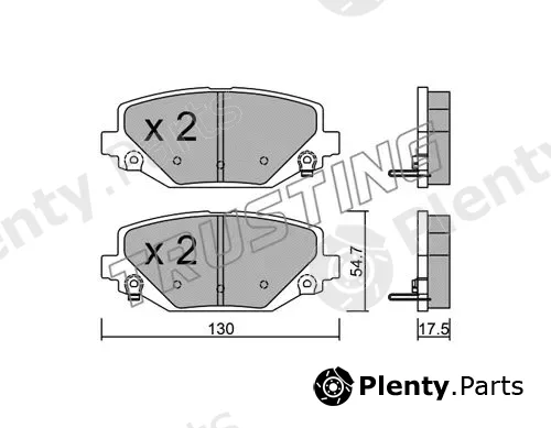 Trusting 963.0 — Brake Pad Set, disc brake