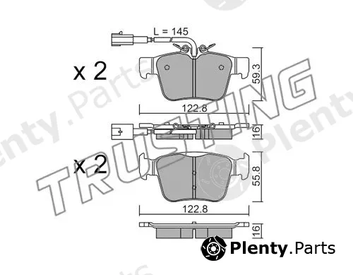 Trusting 1101.0 — Brake Pad Set, disc brake
