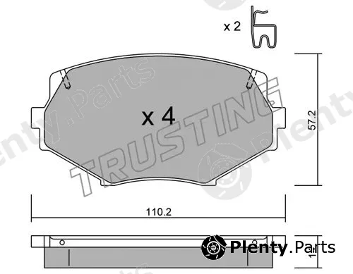 Trusting 488.0 — Brake Pad Set, disc brake