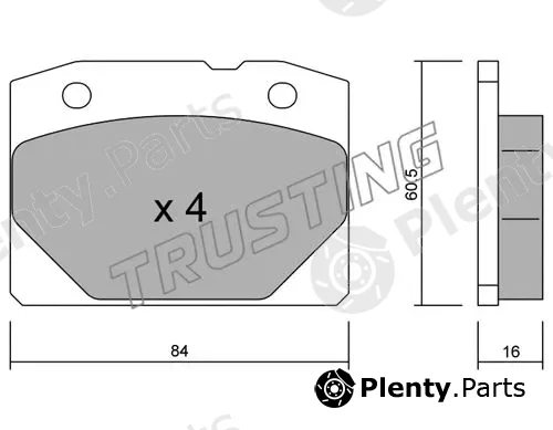 Trusting 008.0 — Brake Pad Set, disc brake