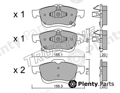 Trusting 840.2 — Brake Pad Set, disc brake