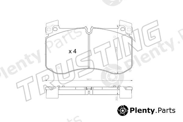Trusting 1308.0 — Brake Pad Set, disc brake