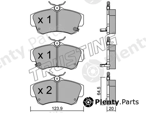 Trusting 537.0 — Brake Pad Set, disc brake