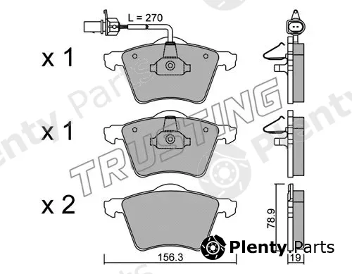 Trusting 566.0 — Brake Pad Set, disc brake