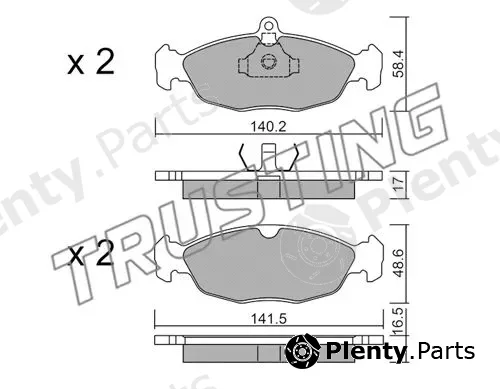 Trusting 079.0 — Brake Pad Set, disc brake