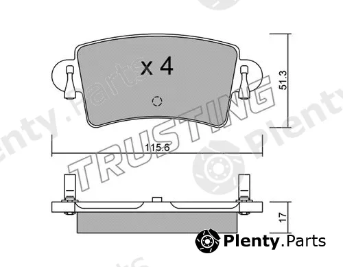 Trusting 562.0 — Brake Pad Set, disc brake