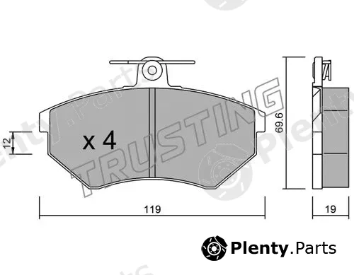Trusting 052.2 — Brake Pad Set, disc brake