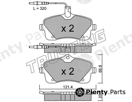 Trusting 870.0 — Brake Pad Set, disc brake
