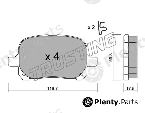 Trusting 444.0 — Brake Pad Set, disc brake