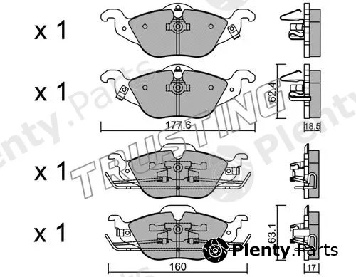 Trusting 266.0 — Brake Pad Set, disc brake