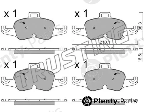 Trusting 1127.0 — Brake Pad Set, disc brake