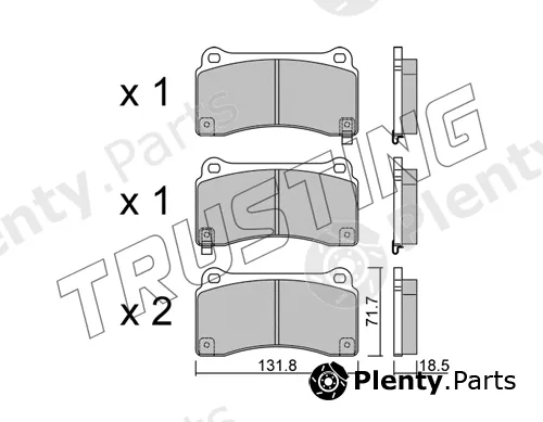 Trusting 1157.0 — Brake Pad Set, disc brake