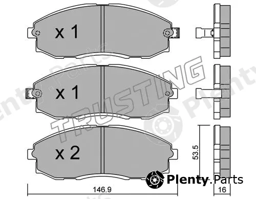 Trusting 306.0 — Brake Pad Set, disc brake