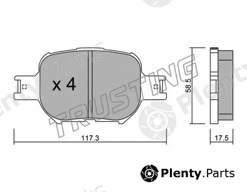 Trusting 630.0 — Brake Pad Set, disc brake
