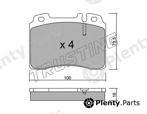 Trusting 683.1 — Brake Pad Set, disc brake